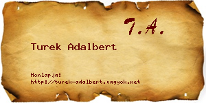 Turek Adalbert névjegykártya